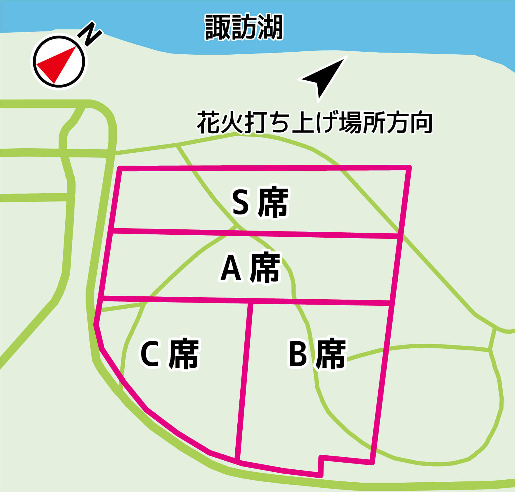 石彫公園エリア指定席イメージ図